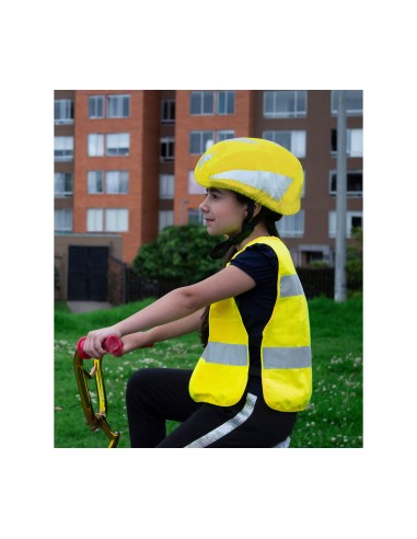 K-FH100G-Hi-Vis Bicycle-Helmet Cover Maastricht